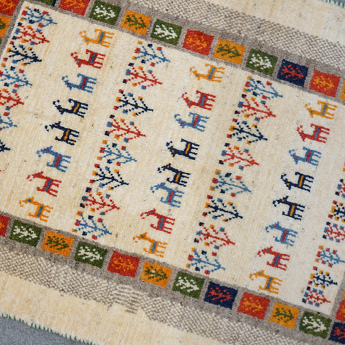 78×53cm【手織り ペルシャ絨毯ギャッベ】ギャベ 手織り絨毯 78×53cm【手織り ペルシャ絨毯ギャッベ】ギャベ 手織り絨毯