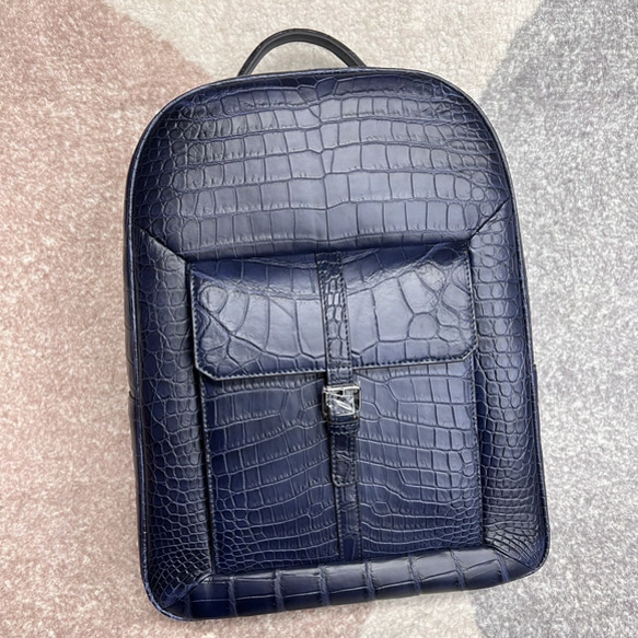 ワニ革 鞄 リュックサック バックパック デイパック メンズバッグ 旅行バッグ クロコダイルレザー 大容量 男女兼用 2枚目の画像