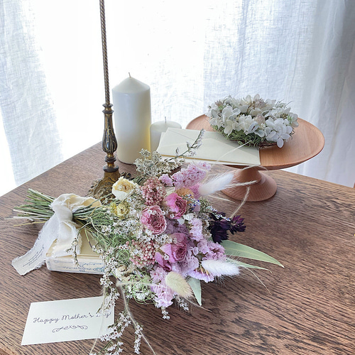 ドライフラワーブーケ風スワッグ  母の日ギフト　スワッグ  ラナンキュラス ドライフラワーブーケ風スワッグ 母の日ギフトスワッグ