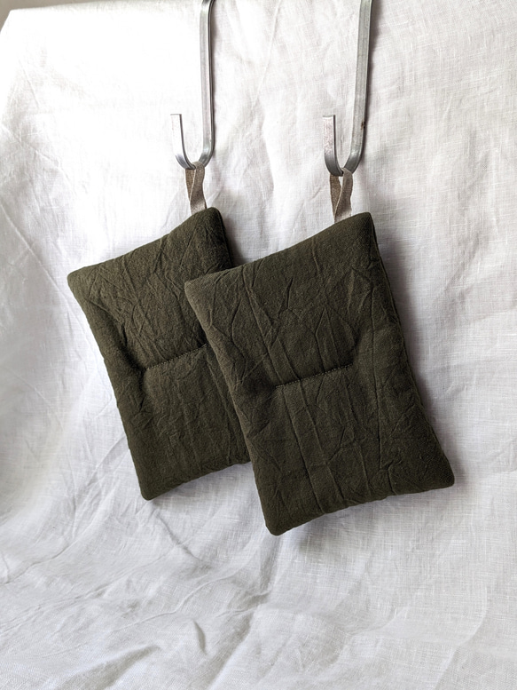 【鍋つかみ・ポットマット／抹茶】　おうち時間・おうちカフェに　 5枚目の画像