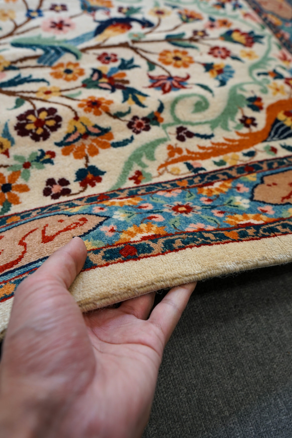 130×85cm　【ペルシャ バラミン産 手織り絨毯】 ペルシャ バラミン産 手織り絨毯