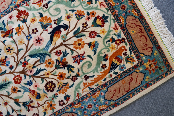 130×85cm　【ペルシャ バラミン産 手織り絨毯】 ペルシャ バラミン産 手織り絨毯