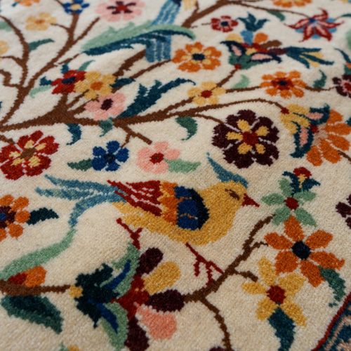 130×85cm 【ペルシャ バラミン産 手織り絨毯】 カーペット・絨毯