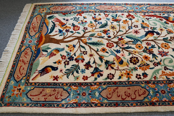 130×85cm　【ペルシャ バラミン産 手織り絨毯】 ペルシャ バラミン産 手織り絨毯