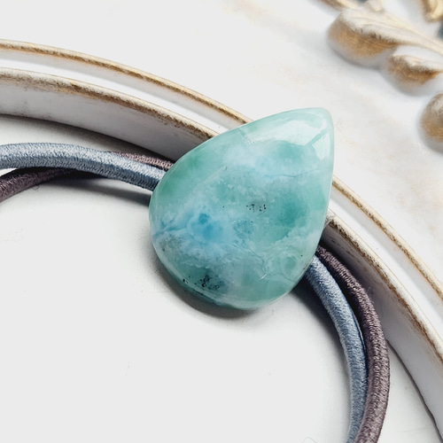 一点物】ラリマー の ヘアゴム⑥✩.*˚天然石×ヘアゴム ヘアゴム FIQ  