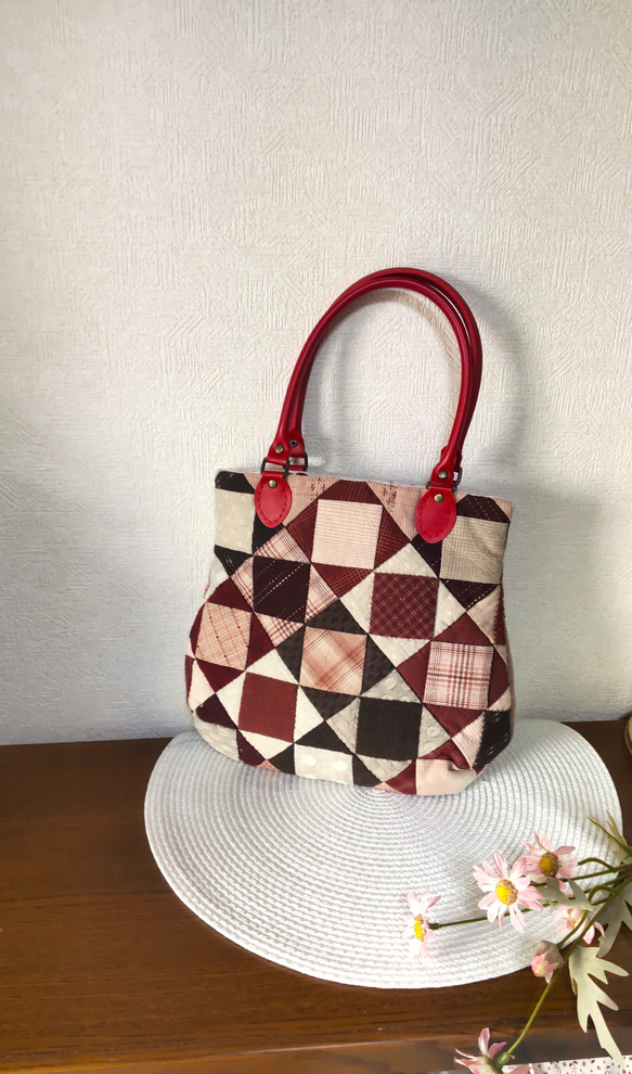 先染生地の創作バック　パッチワークバック　創作トートバック f9c002cef9c02619fe00775e770db0