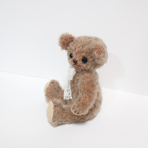 【e】小さいテディベア　約14cm 小さなキャメル テディベア 14cm ぬいぐるみ yukumao 通販 17600679