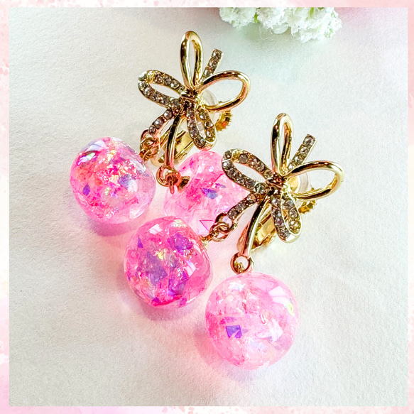 ピアス イヤリング 桜 フラワー ノンホールピアス メッキ 花