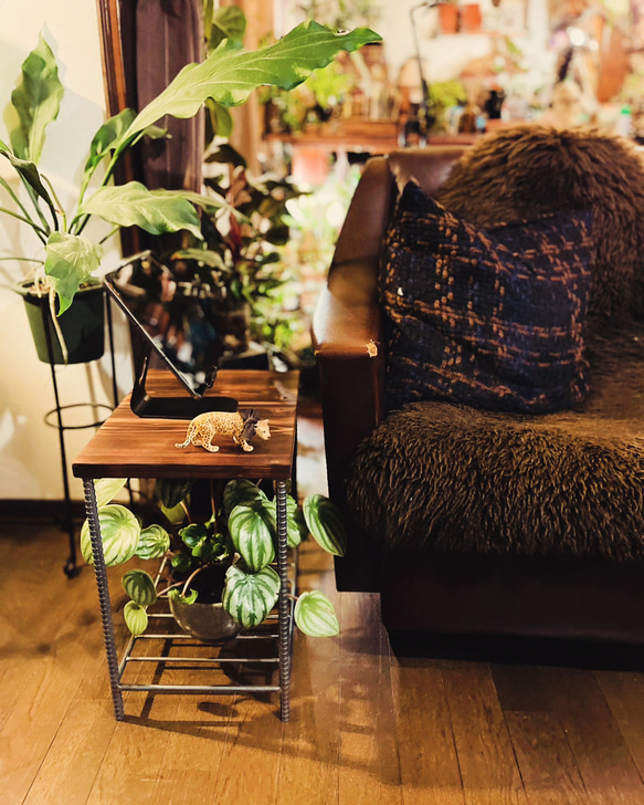 サイドテーブル アイアン家具 男前家具 ハンドメイド オーダーメイド