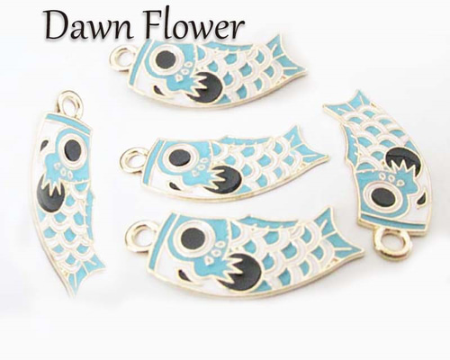 鯉のぼりのチャーム 33×15mm ハンドメイドパーツ チャーム Dawn Flower