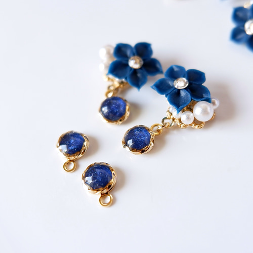 売り切れ】夜明けの空と小さなスピアーのイヤリング ハンドメイド