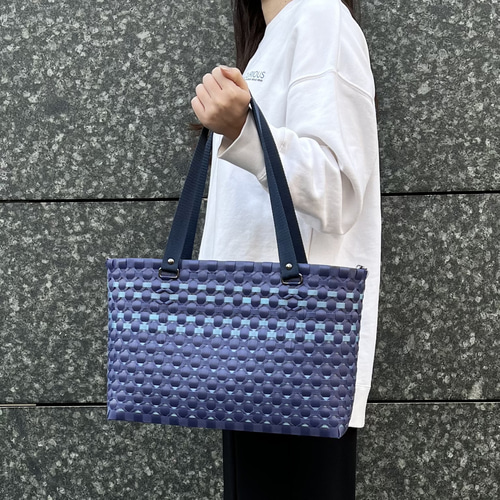 受注製作】プラカゴ LLSサイズ LLS-900 紺*透明青 2way ノートパソコン