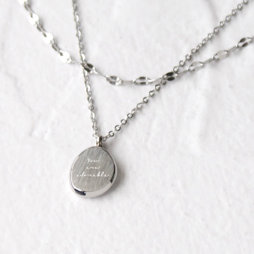 つけっぱなしOK サージカルステンレス ネックレス2点セット