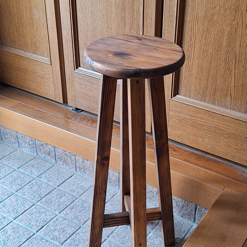 針葉樹合板 オリジナル ヘキサゴンスツール（Lサイズ：H600mm