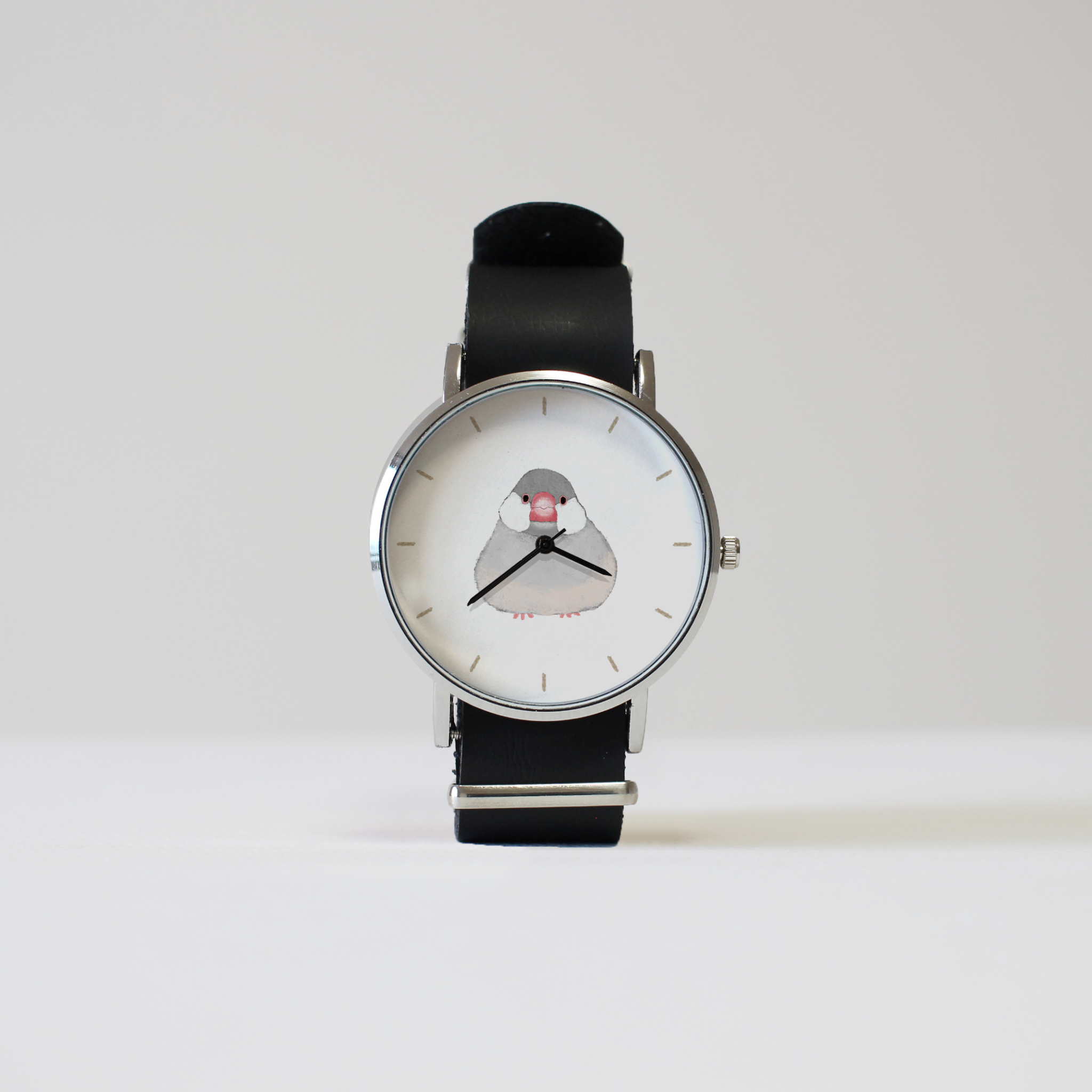 文鳥（シルバー）の腕時計