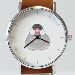 文鳥（桜）の腕時計 2枚目の画像