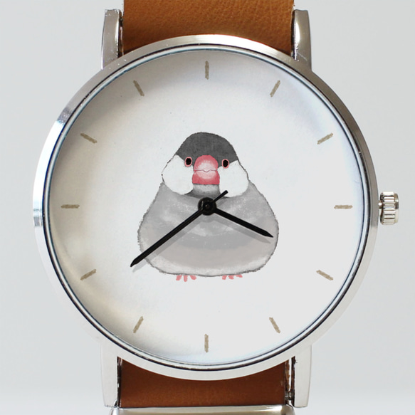 文鳥（桜）の腕時計 2枚目の画像