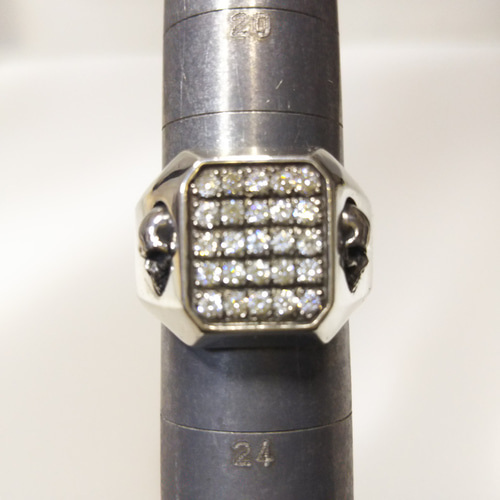 ジルコニア25スカル シルバーリング 23号 指輪・リング KASUKE 通販