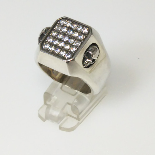 ジルコニア25スカル シルバーリング 23号 指輪・リング KASUKE 通販