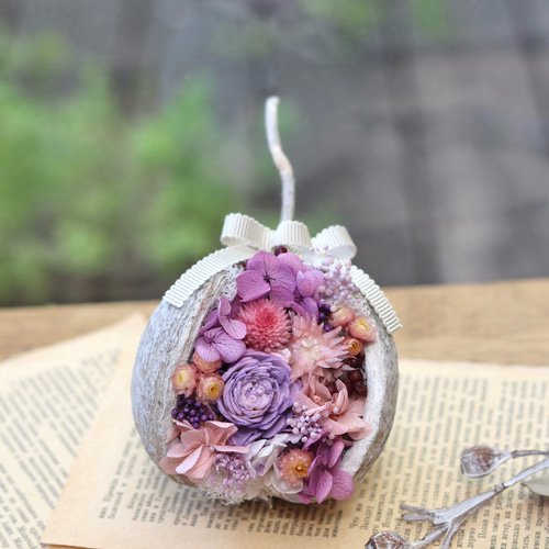 あゆたんさま❀麻布くしゅくしゅリース❀ドライフラワー❀木の実 あゆたんさま❀麻布くしゅくしゅリース❀ドライフラワー❀木の実