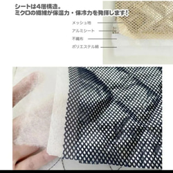 【母の日】保冷剤バッグ・保冷剤ポーチ（ベージュ・撥水布使用・11×16×4㎝）取替用の保冷剤を入れて・保温バッグとしても 12枚目の画像