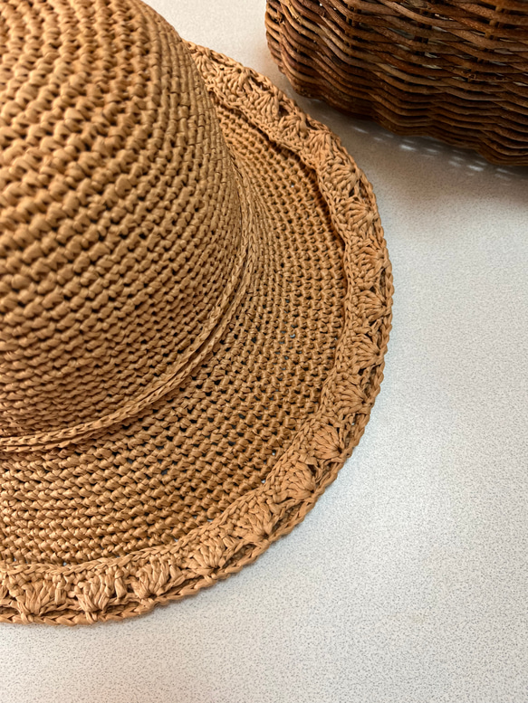 夏のシンプルな麦わら帽子  ガーリーなキャプリーヌ 5枚目の画像