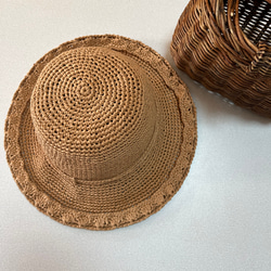 夏のシンプルな麦わら帽子  ガーリーなキャプリーヌ 1枚目の画像
