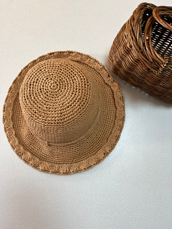 夏のシンプルな麦わら帽子  ガーリーなキャプリーヌ 1枚目の画像