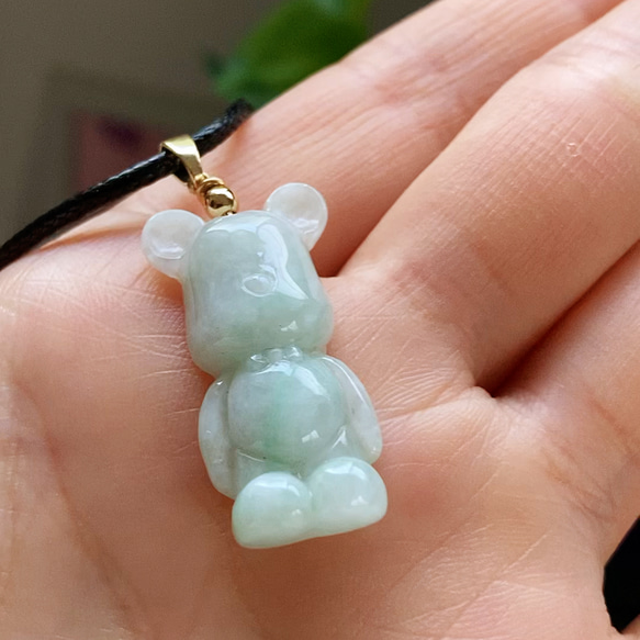 天然 ソルトソースアゲート 彫刻ビーズ（九尾のキツネ）ブレスレット