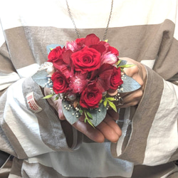 小さなギフトアレンジメント【ミニローズ】　プリザーブドフラワー　プレゼント　赤色バラ　可愛い 9枚目の画像