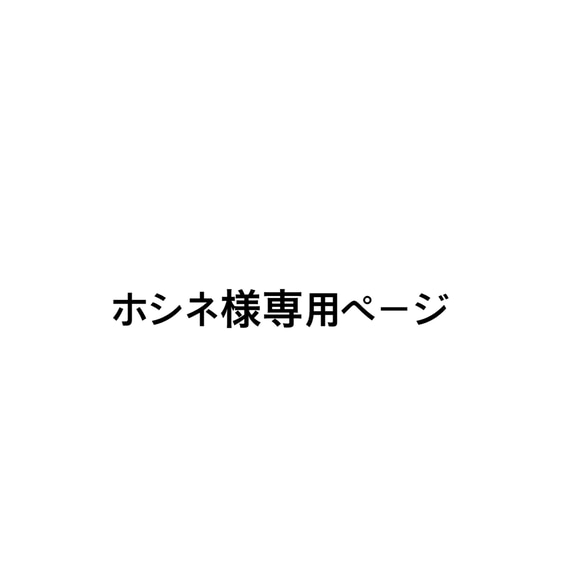 ホシネ様専用ページ。 1枚目の画像