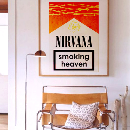 NIRVANA シガレットジャケット レトロレッド×ゴールド ポップ