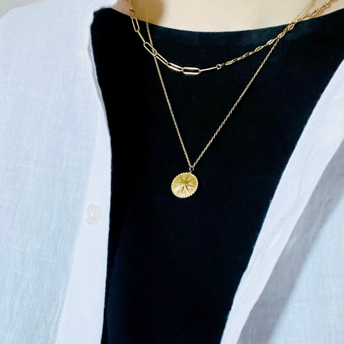 ネックレス サージカルステンレス コインネックレス/ステンレス