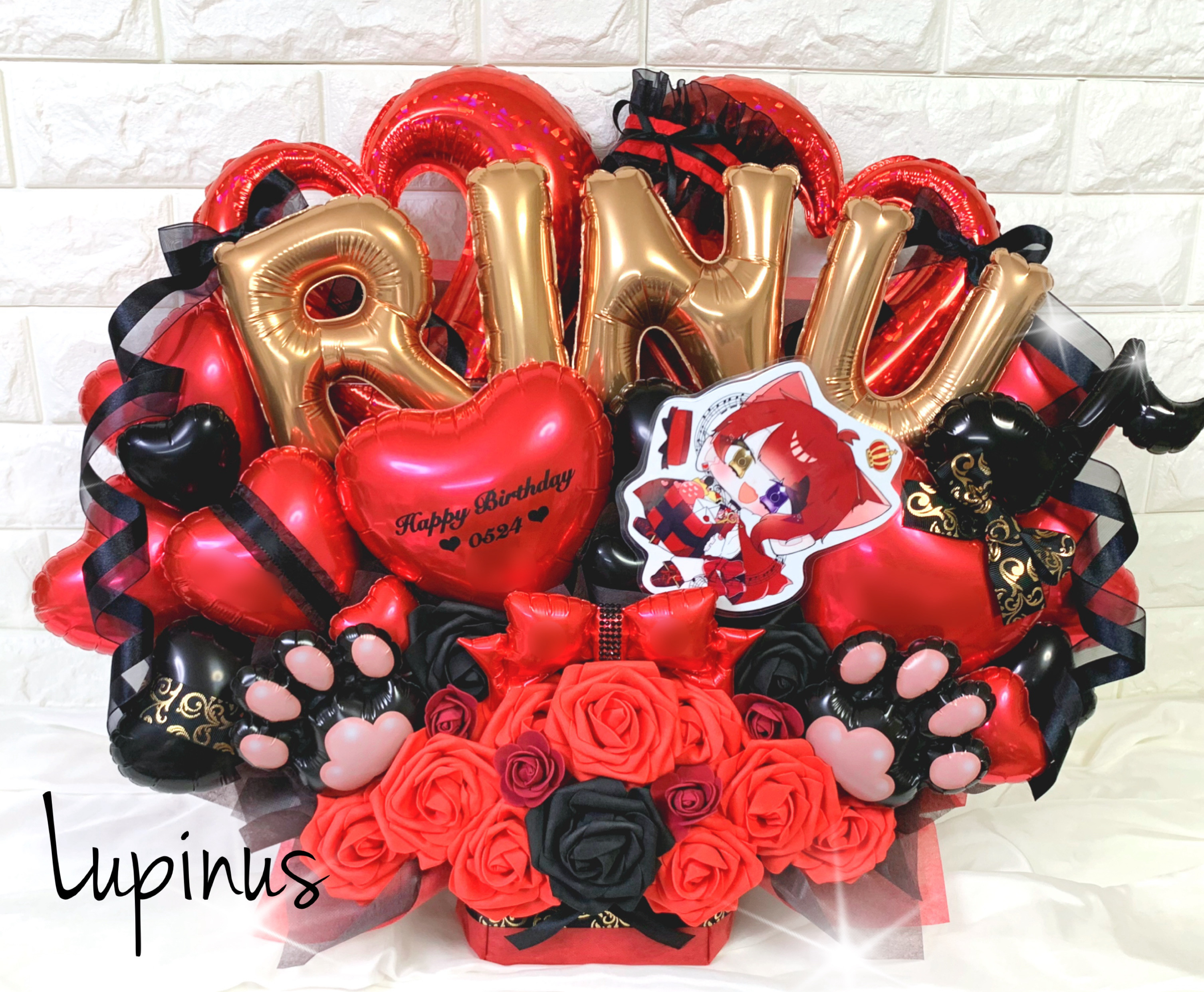 【推し活】バルーンアレンジ 4文字 推し活 生誕祭 誕生祭 卒業式 成人式