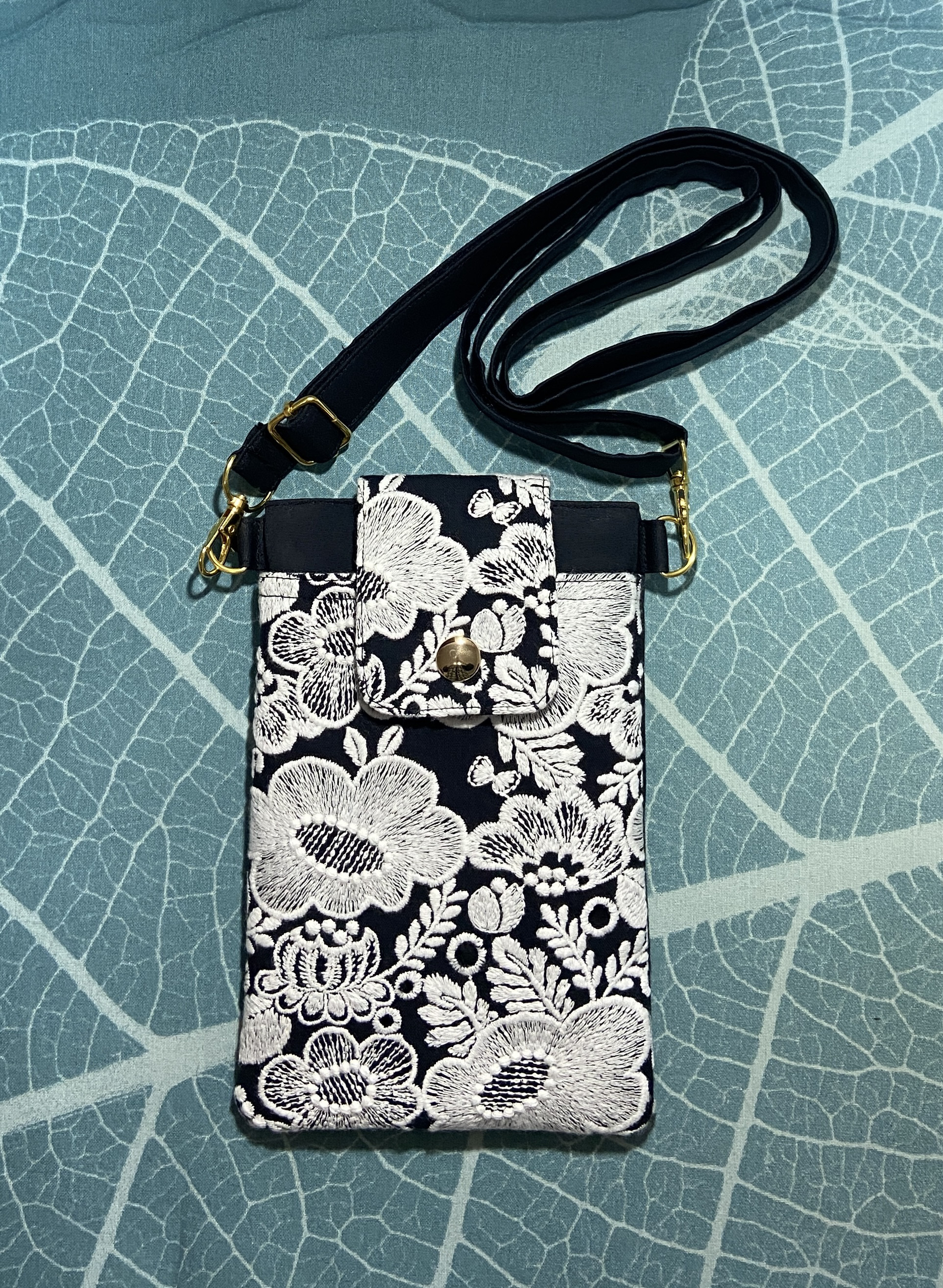 ミナペルホネンハンドメイドトートバック☆smile flower khaki