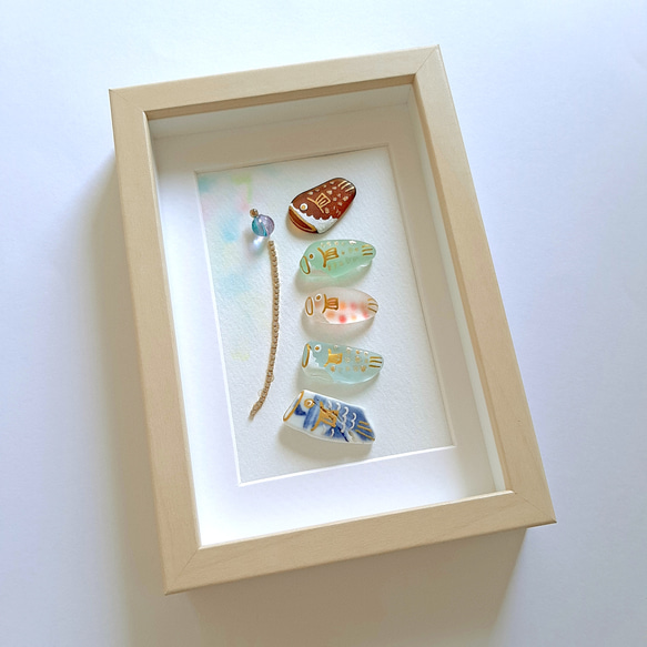 〈鯉のぼり〉シーグラスアート 4枚目の画像