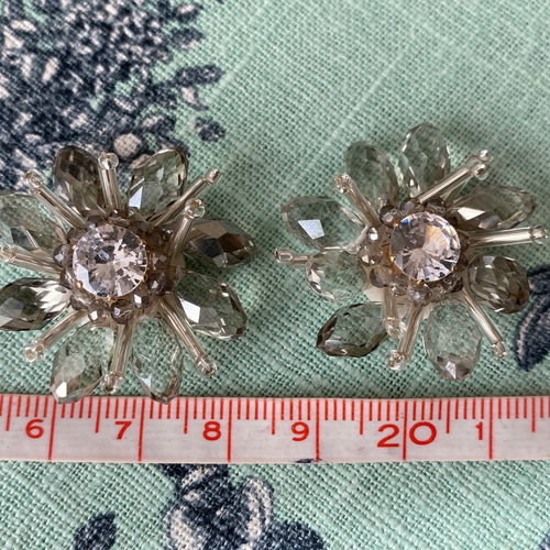 クロノ　花パーツ 新入荷！『キラキラ涼しげの花型がお洒落！花のビーズ ビジュー