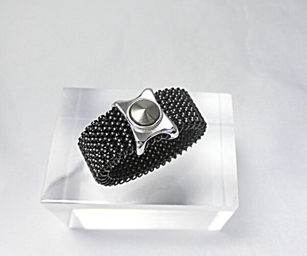 【復刻版】1960年代に流行したミラネーゼ・メッシュリング     ◎ゲルマ・チャーム付き