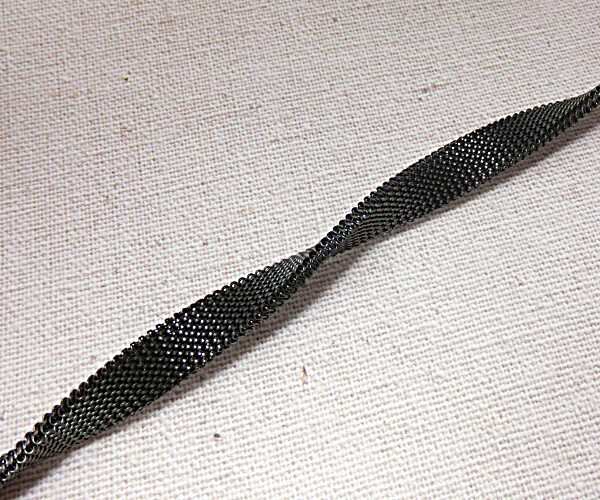 【復刻版】1960年代に流行したミラネーゼ・メッシュリング     ◎ゲルマ・チャーム付き