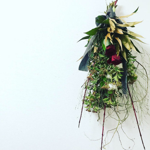 スワッグオーダー1番人気 // 生花でお届け◎飾るだけでそのままドライ