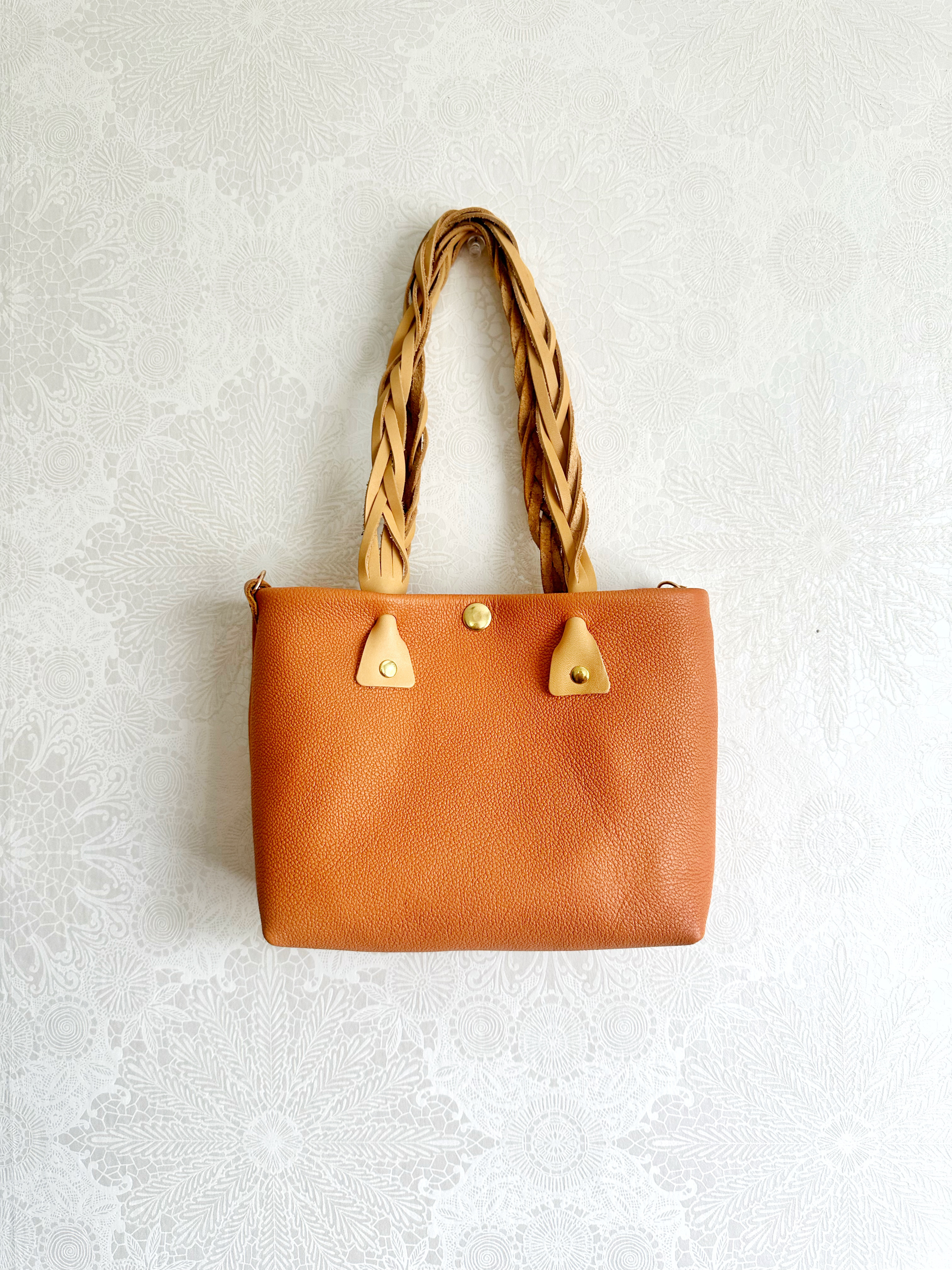 ショルダーバッグ ハンドバッグ ヌメ 2WAY キャメル 本革 レザー