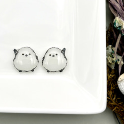 シマエナガ イヤリング・ピアス イヤリング・ノンホールピアス tanuki