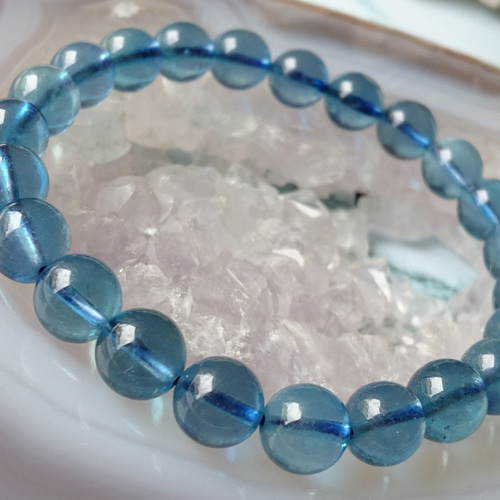 ディープブルーアクアマリン✨ブレスレット ブレスレット F* 通販