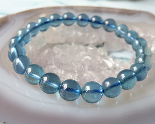 アクアマリン愛好者必見超クリアーなディープ青宝石級アクアマリン天然石ブレスレット アクアマリン愛好者必見超クリアーなディープ青宝石級アクア