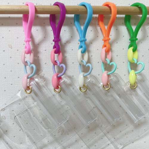 NO.203B 50個 キャンディバッグ キーホルダー ハート ゆめかわ