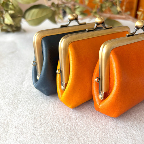 本革　がま口キーケース 受注製作】がま口キーケース（イタリアンレザーver.） | patapata.