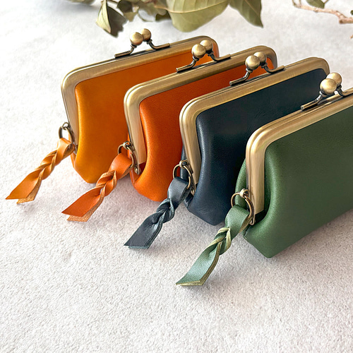 がま口 キーケース 革 栃木レザー カードケース スマートキー 浪曼派の