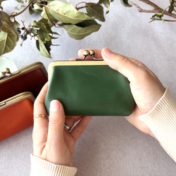 がま口 キーケース 革 栃木レザー カードケース スマートキー 浪曼派のがま口　新しい提案 名入れ 刻印 4枚目の画像