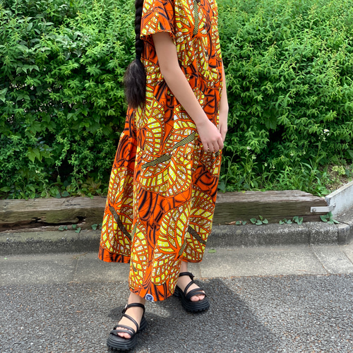 アフリカンプリント ワンピース ワンピース manaaina 通販 17603412