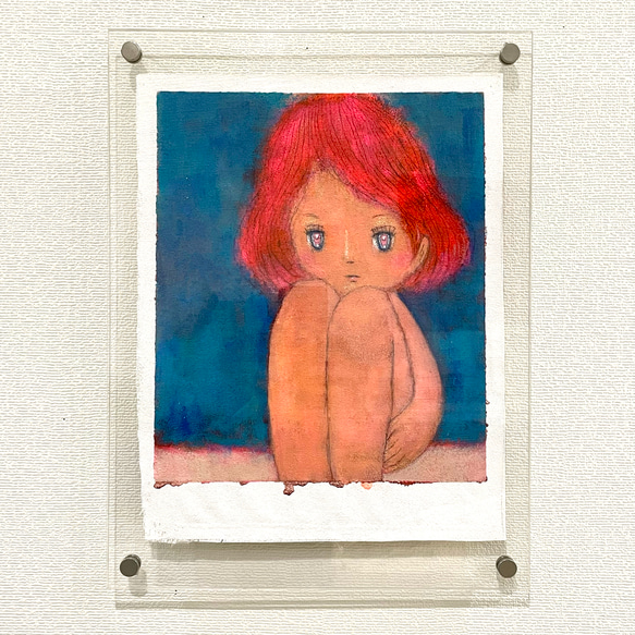 「　虎視眈々と。弱い自分を抱きしめる  」　　　　　絵画 10枚目の画像